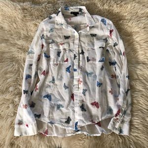 Gap Butterfly Button Down Top